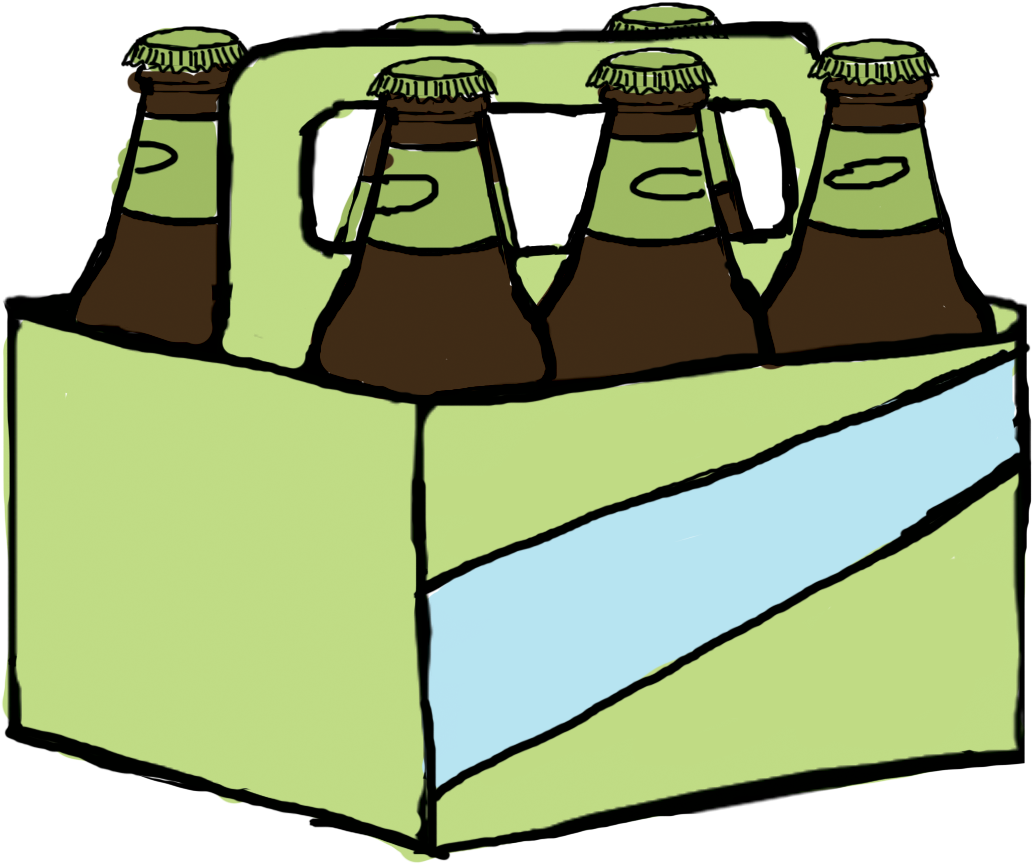 Download Clipart Beer Six Pack Beer - Упаковка Пиво Png - ClipartKey