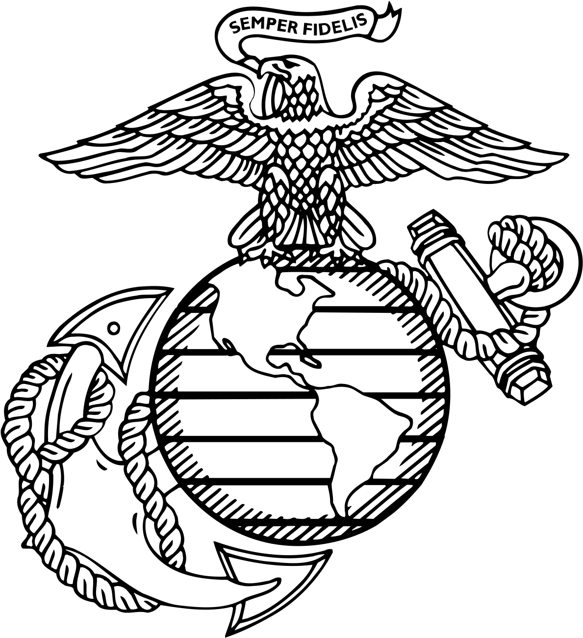 Download Eagle Globe And Anchor Png - Marine Corps Svg - ClipartKey