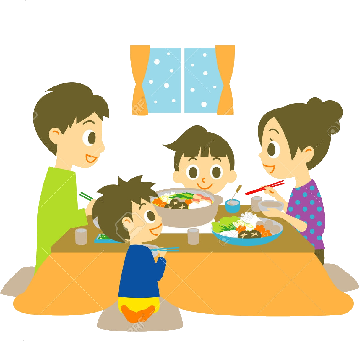 Download Eating Family Clipart Clip Art Transparent Png - Eating Dinner ...