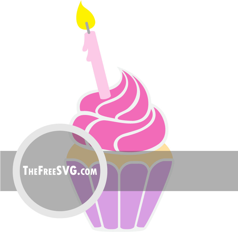 Download Pink Birthday Cupcake Birthday Cupcake Svg Free Clipartkey