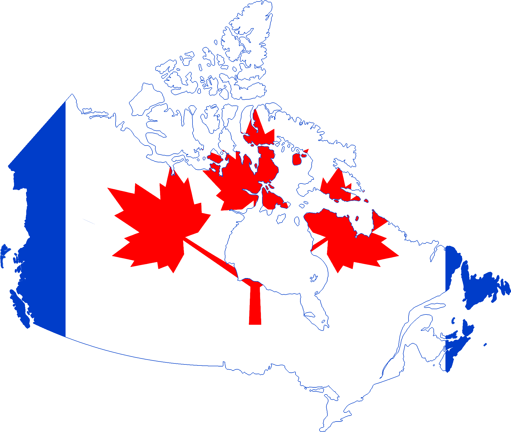 Download Flag Map Of Canada - Transparent Background Canada Map Png ...