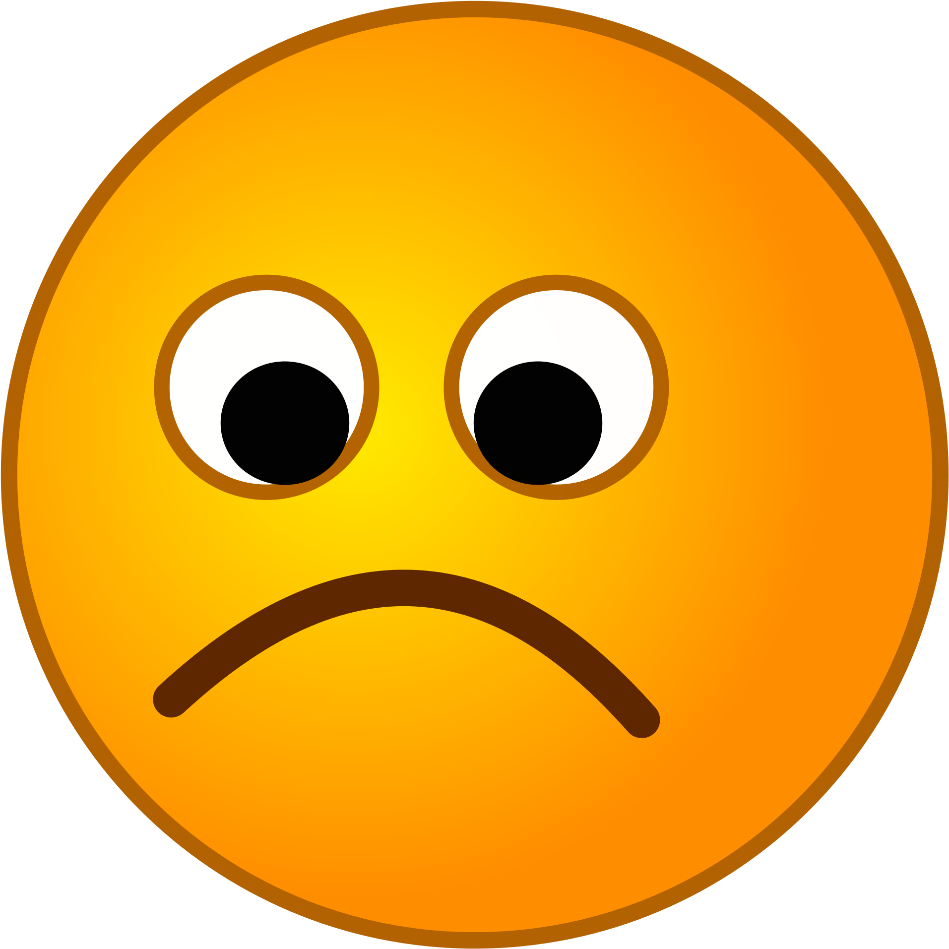 Download Orange Sad Face Clipart - Smiley Sad - ClipartKey