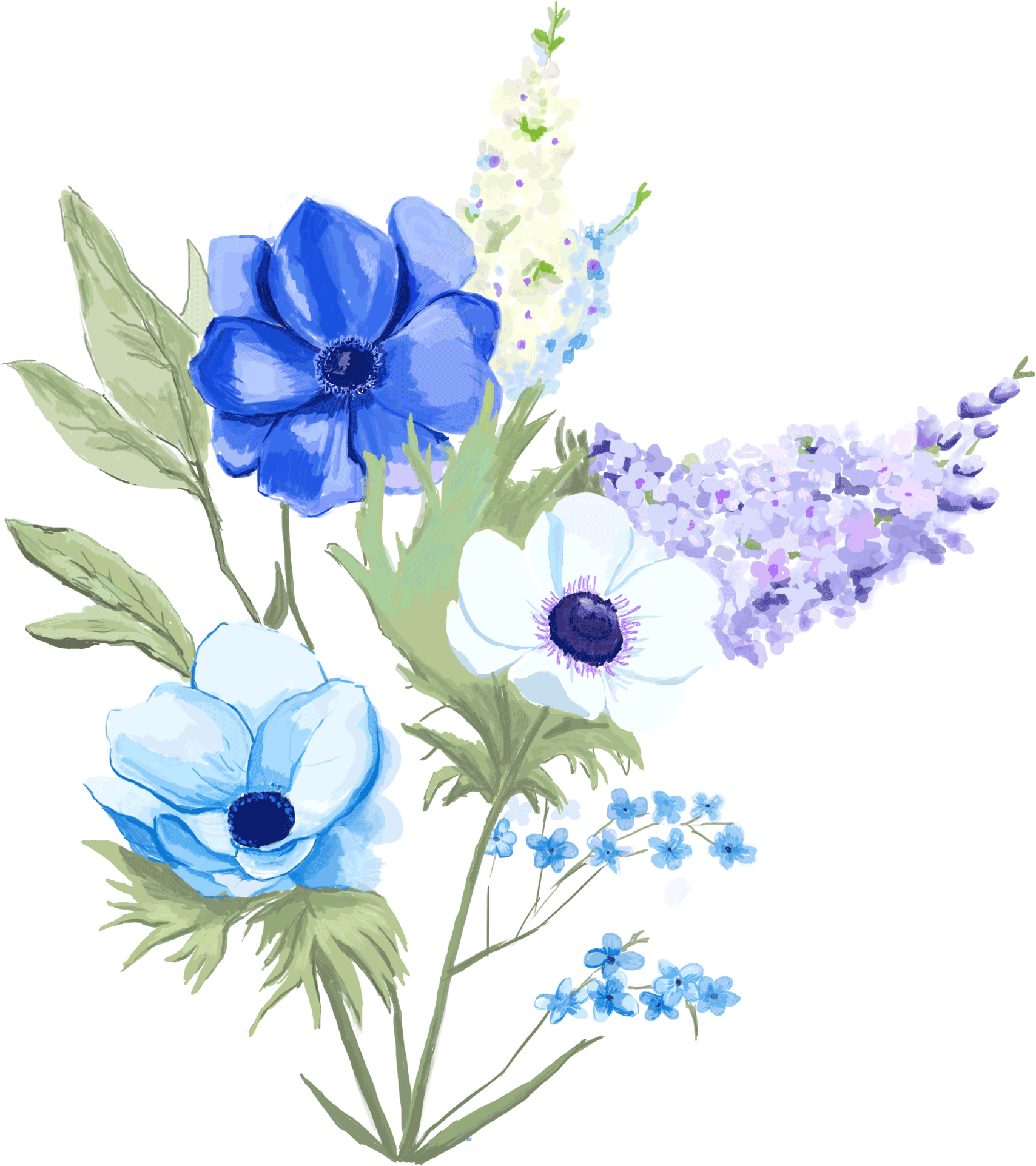 Download Transparent Free Clipart Flowers Bouquet - Clip Art Flower ...