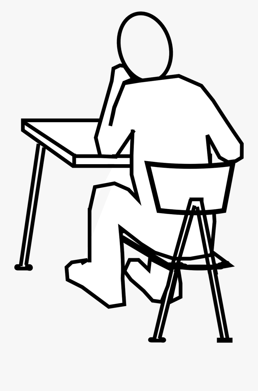 Man Free Vector Graphic - Draw A Person Sitting, Transparent Clipart