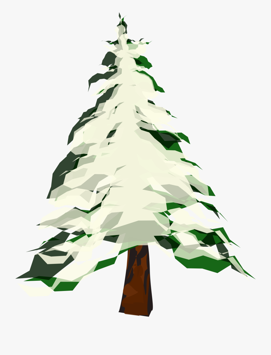 Transparent Pine Trees Clipart - Trees With Snow Clipart Png, Transparent Clipart