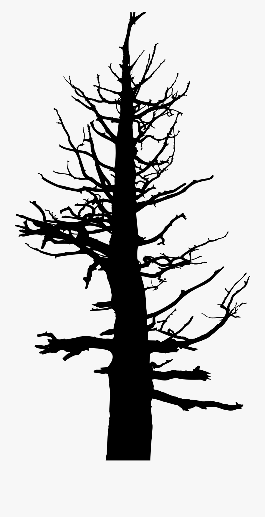 Dead Tree Trunk Clip Art Clipart Free Download - Dead Pine Tree Silhouette, Transparent Clipart