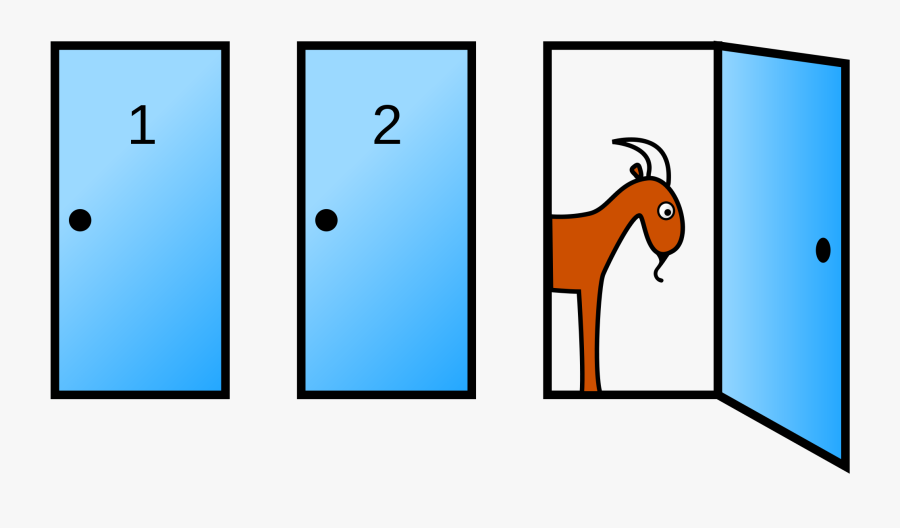 Open Door Clipart Png - Monty Hall Problem, Transparent Clipart