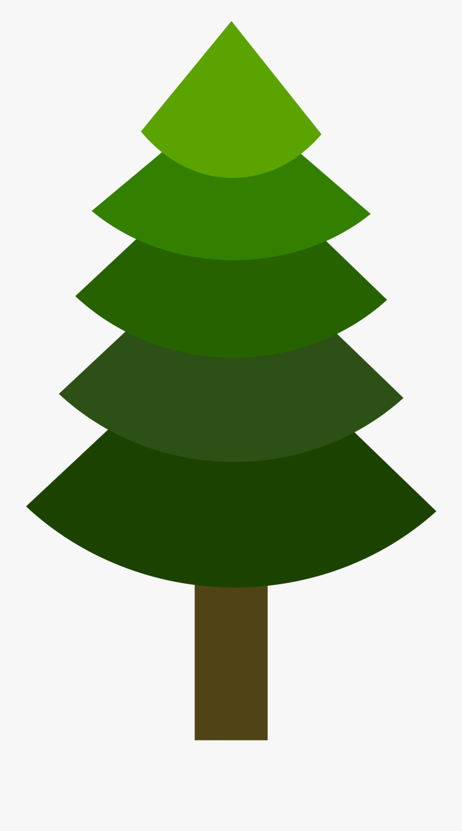 Tree- Pine Or Geometric, Green Hues, Flat Yet 3d Banner - Christmas Tree, Transparent Clipart