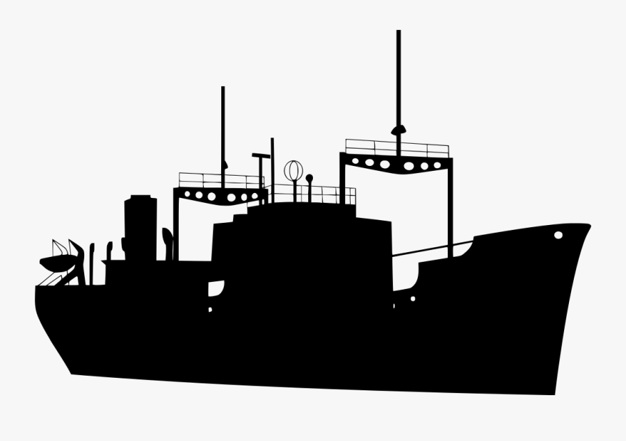 Transparent Ship Silhouette Png - Cargo Ship Clipart, Transparent Clipart