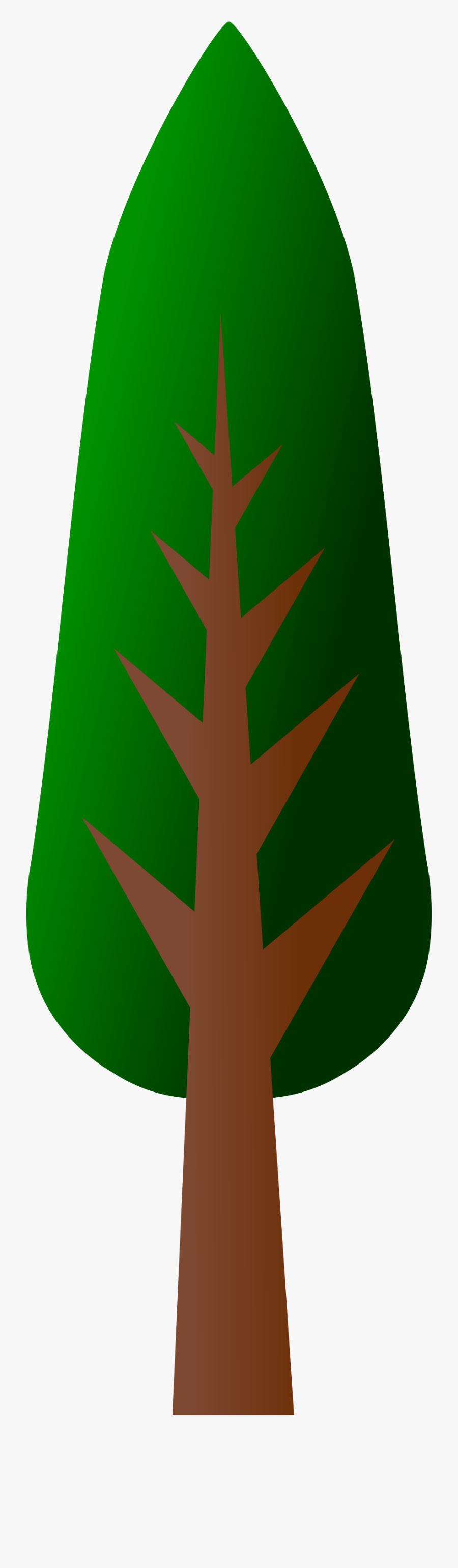 Pine Tree Clipart Long Tree - Clipart Tall Tree Png, Transparent Clipart