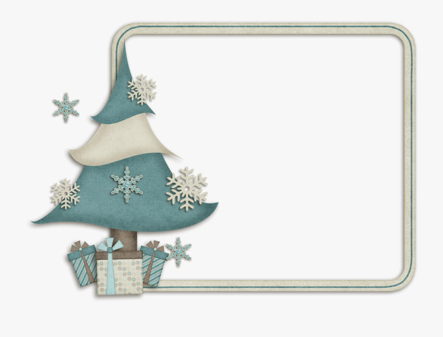 Clip Art - Christmas Frame Blue Png, Transparent Clipart