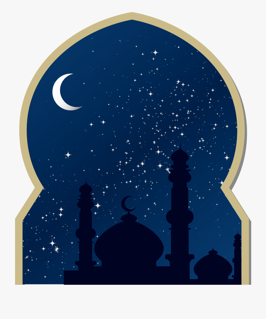 E#al Mubarak Gold Window Clipart - Eid Mubarak Background Hd, Transparent Clipart