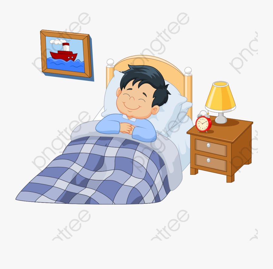 Sleeping Boy With A Smile Go To Bed Boy Cartoon Free Transparent Clipart Clipartkey