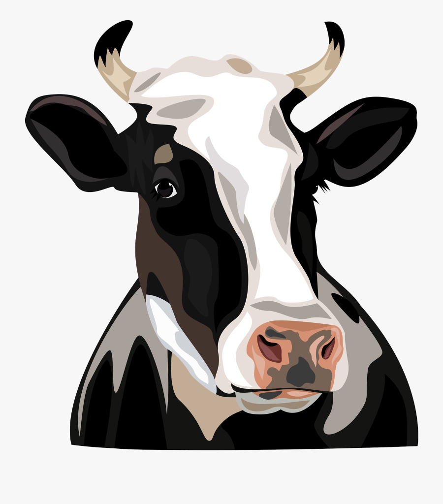 Download Holstein Friesian Cattle Clip Art - Cow Head Vector Png ...