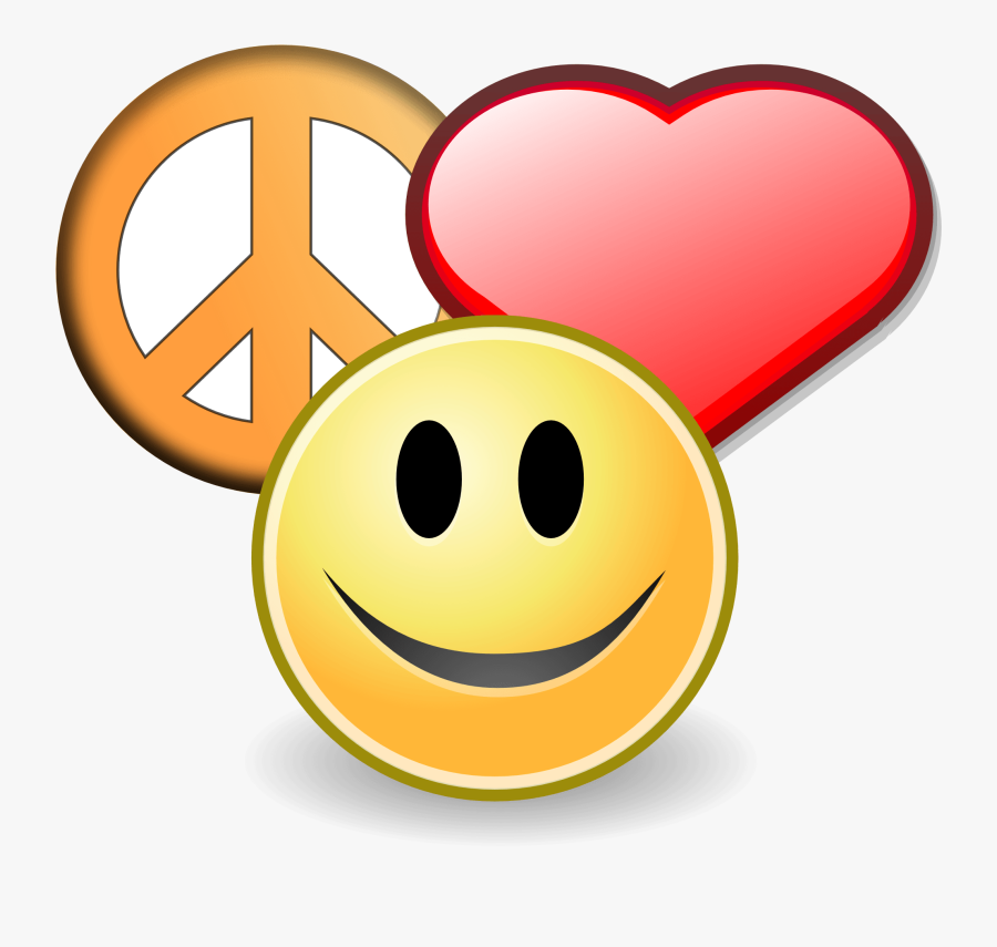 Peace Sign Clip Art Free Bing Images Visor Image - Love Peace And Happiness Clipart, Transparent Clipart