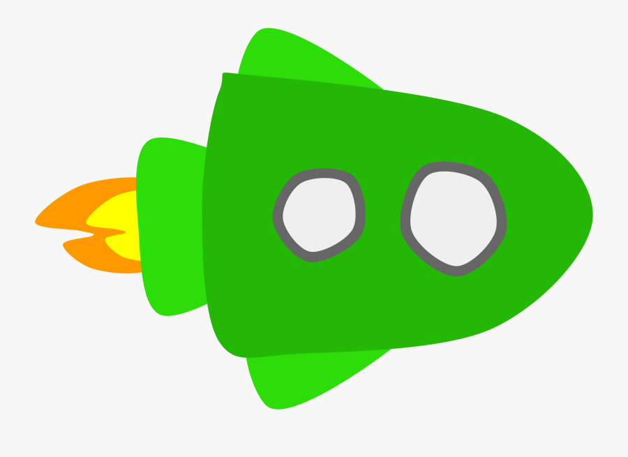 Rocket Ship Clipart To Free - Green Space Ship Cartoon, Transparent Clipart