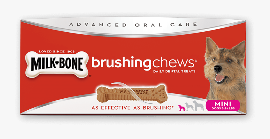 Cat Brushing Teeth Clipart - Milk Bone Brushing Chews Dog Treats, Transparent Clipart