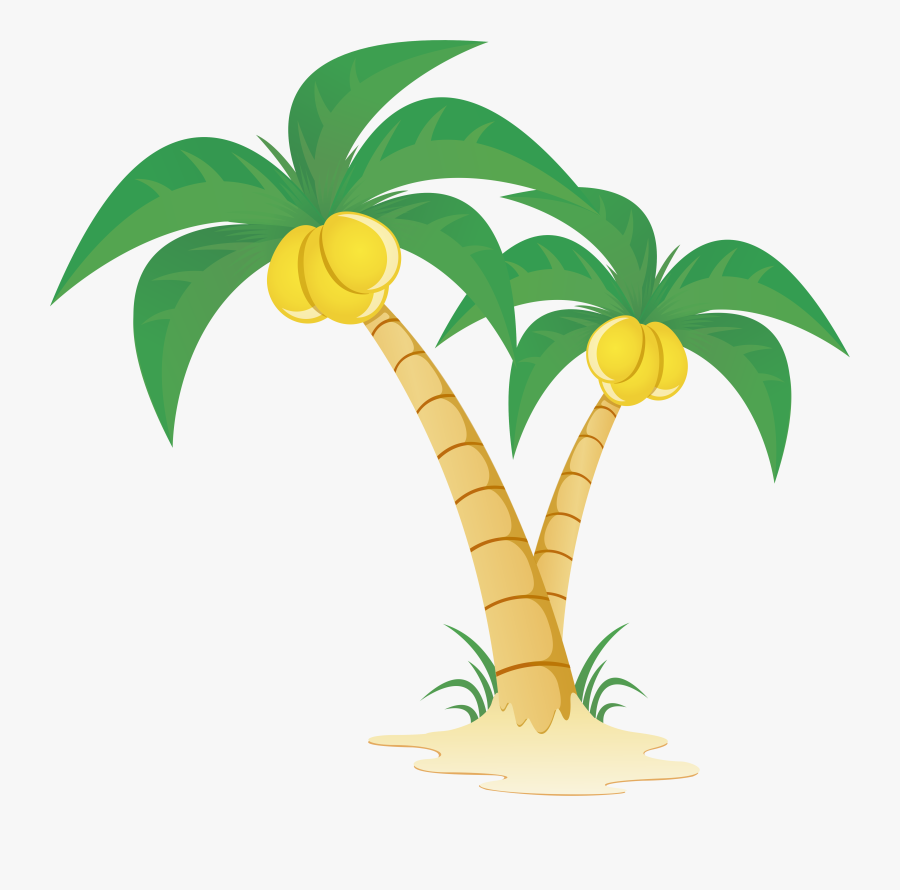 Vector Clipart Coconut Tree - Coconut Tree Vector, Transparent Clipart