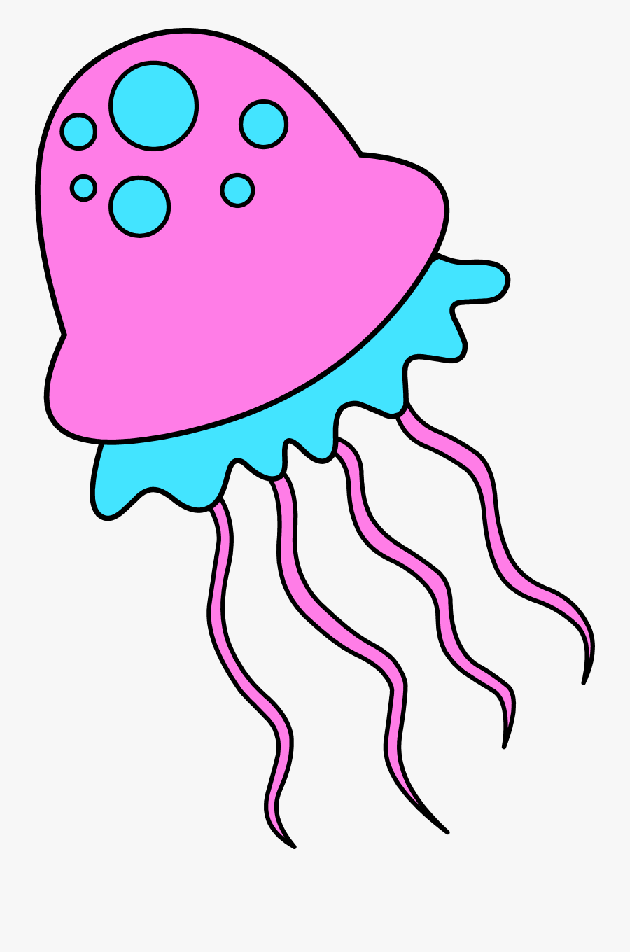 Transparent Spongebob Jellyfish Png - Jelly Fish Cartoon Jellyfish Transparent Background, Transparent Clipart