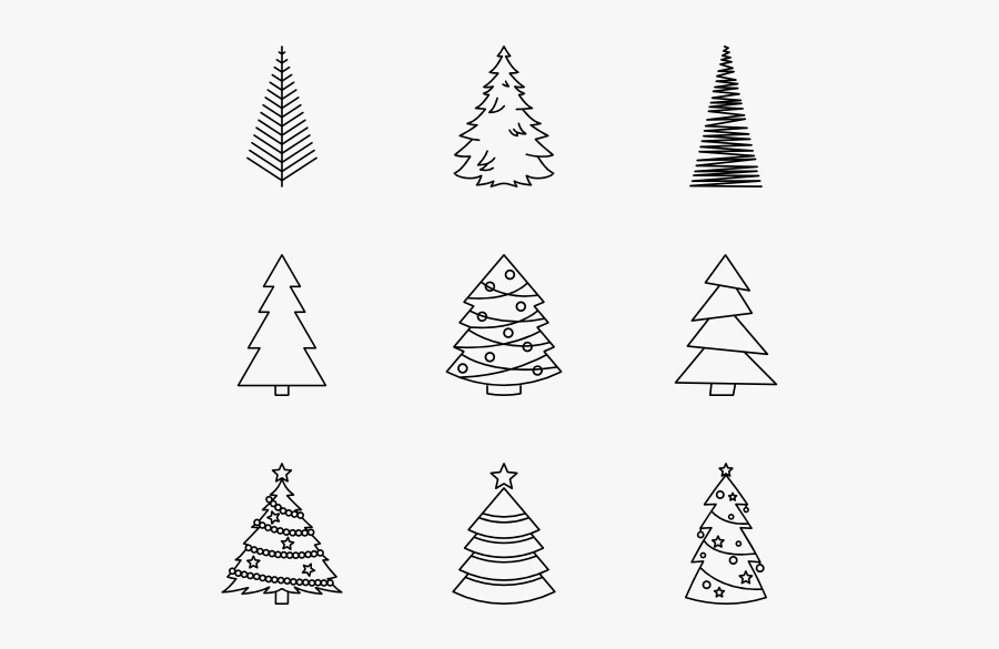 Christmas Tree Png Royalty Free - Christmas Tree Drawing Png, Transparent Clipart