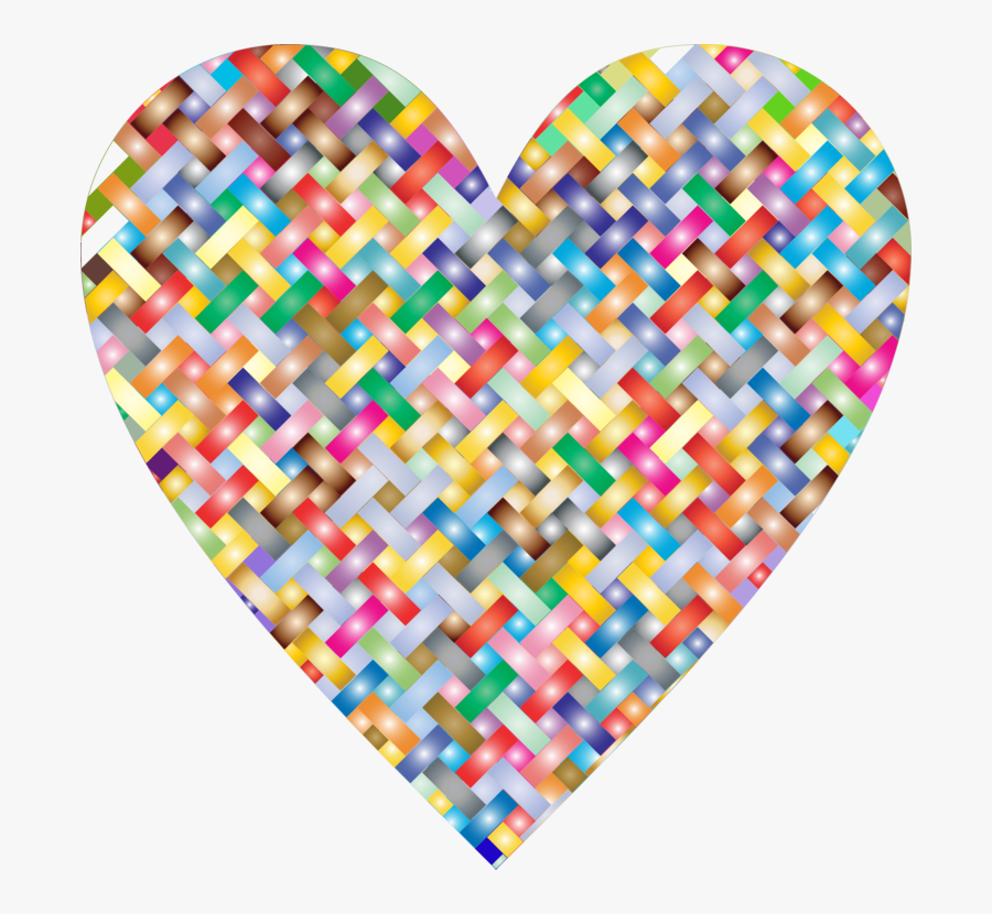 Textile,heart,line - Weaving Clipart, Transparent Clipart