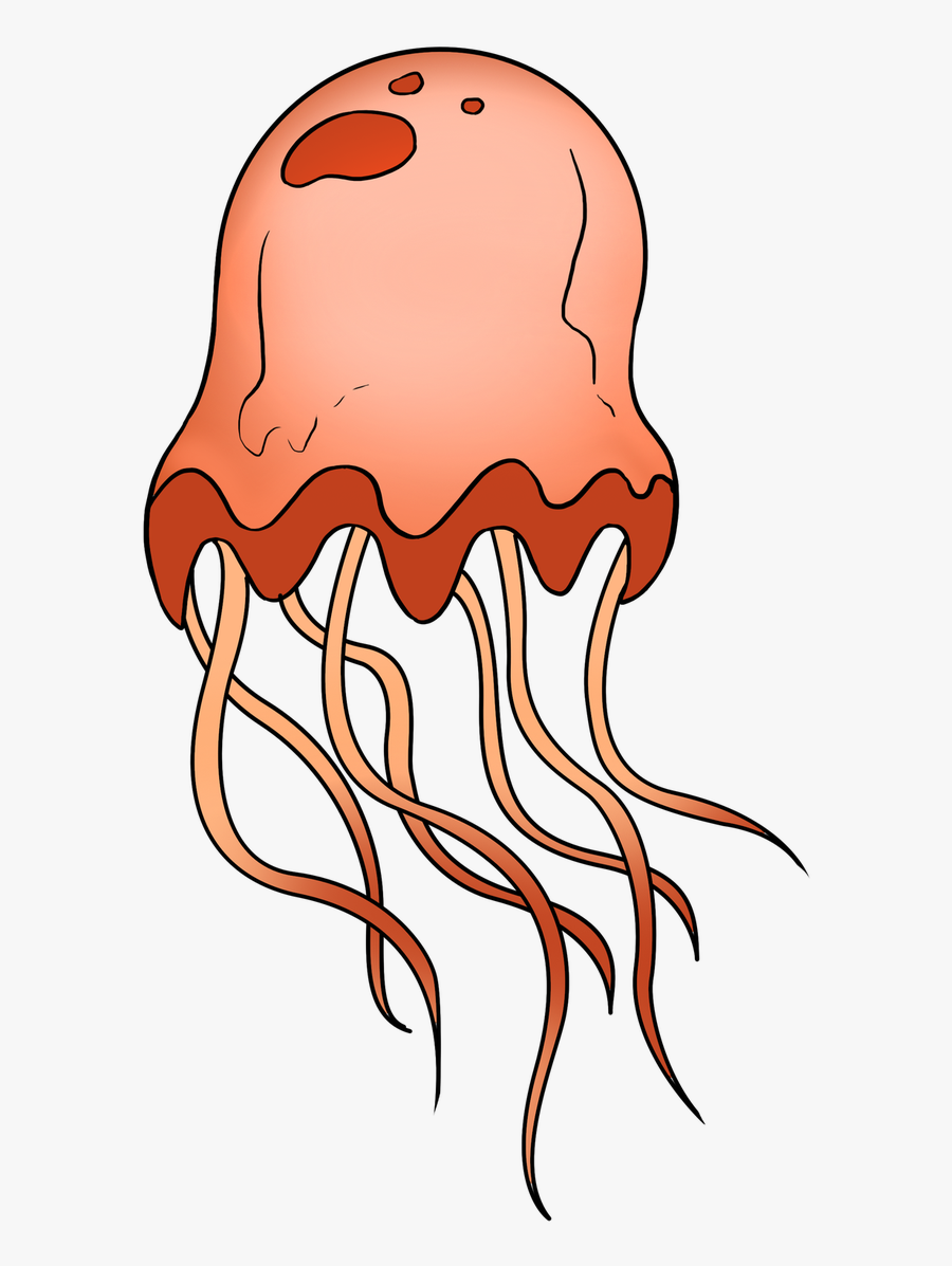 Easy Drawing Guides - Jellyfish Cartoon Hd, Transparent Clipart