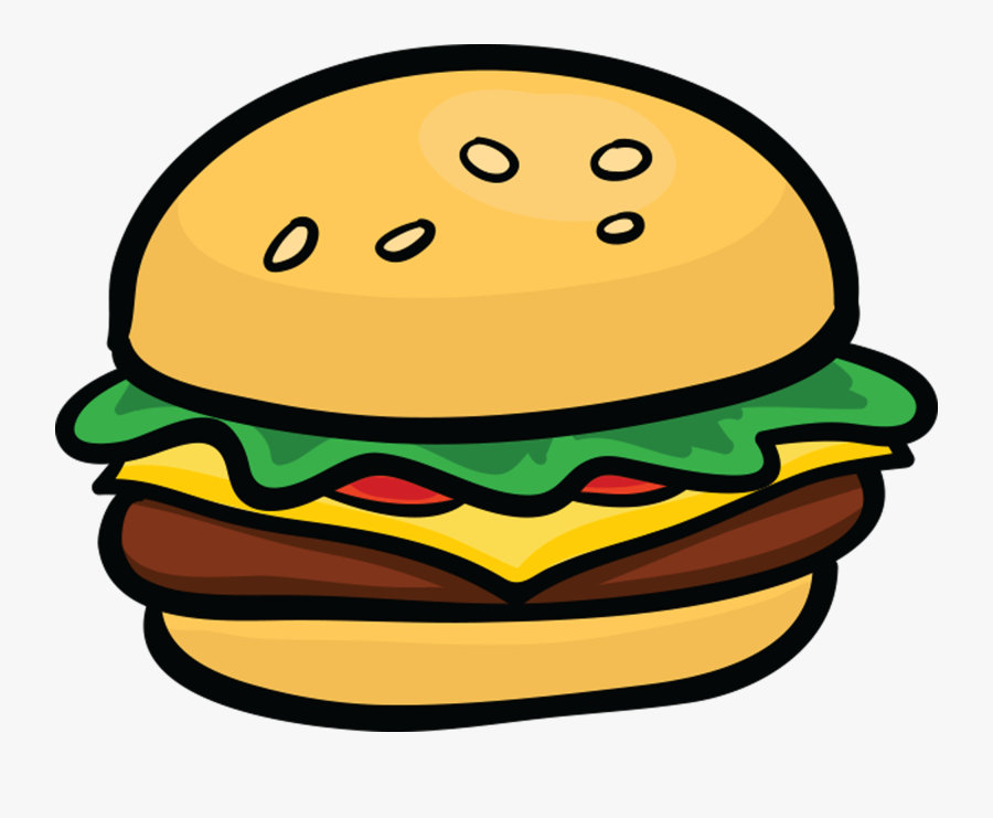 Transparent Food Emoji Clipart - Cartoon Hamburger Clip Art, Transparent Clipart