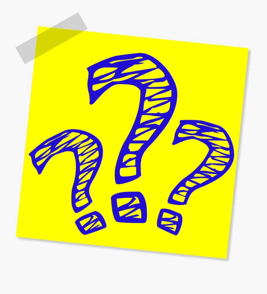 Blue And Yellow Question Mark, Transparent Clipart