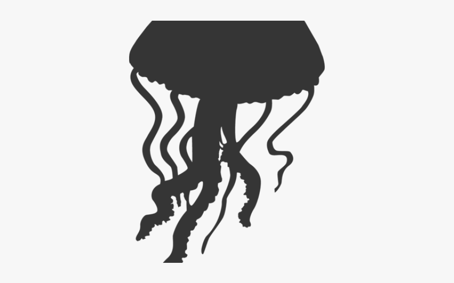 Jellyfish Silhouette Png, Transparent Clipart