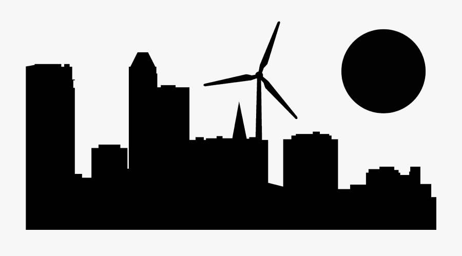 Smart City Silhouette Renewable Energy Clipart , Png - Smart City Silhouette, Transparent Clipart