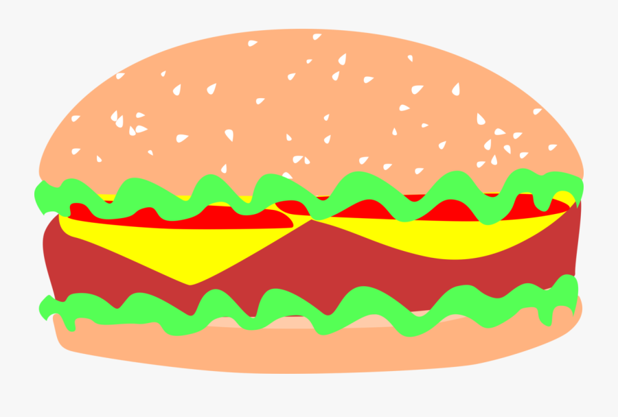 Vegan Hamburger - Inkscape Sandwich, Transparent Clipart