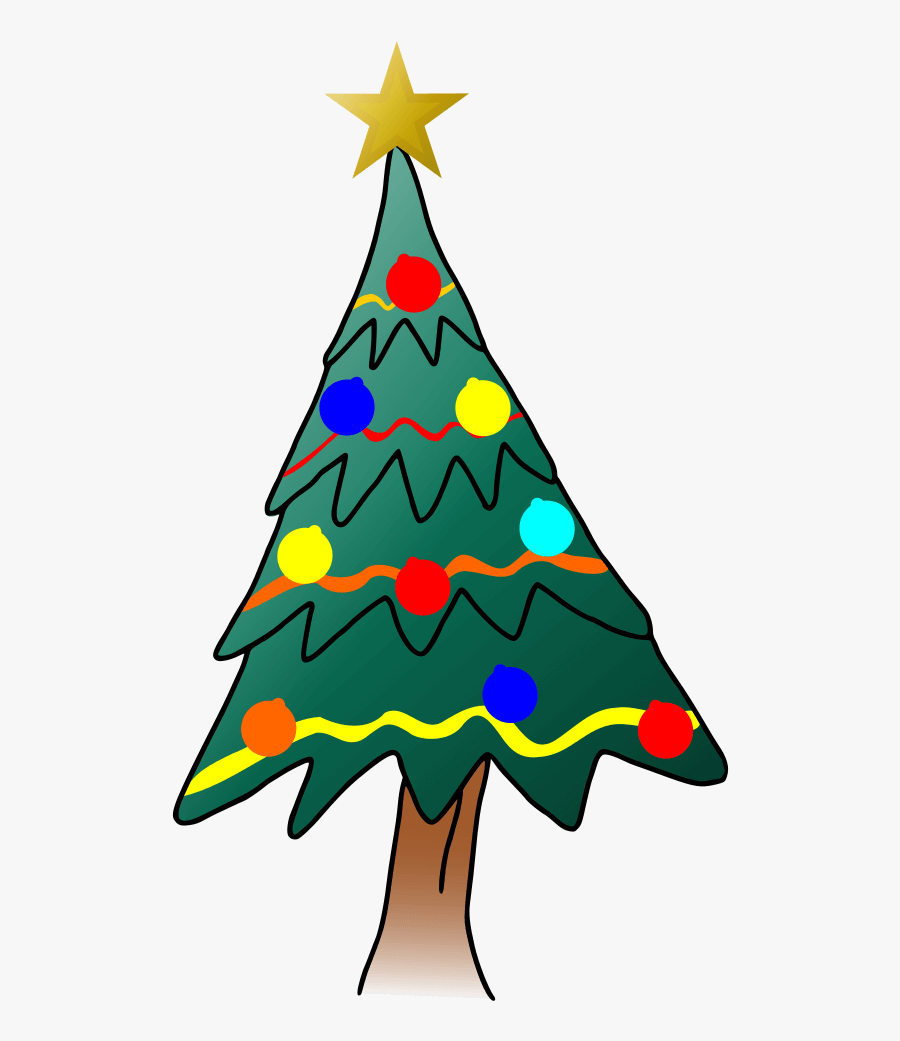 Cartoon Christmas Tree Clipart - Christmas Tree, Transparent Clipart