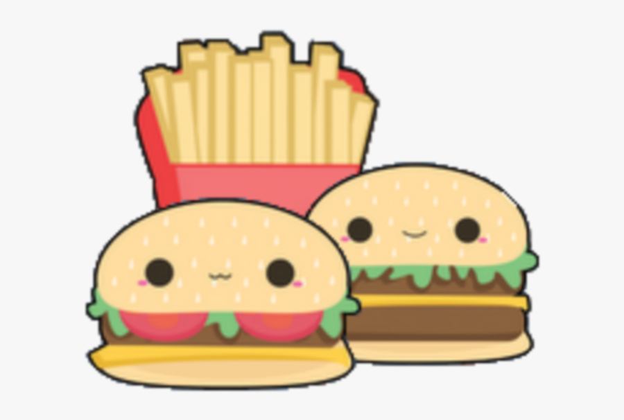 Kawaii Hamburger Pommes Food Face Free Transparent Clipart Clipartkey