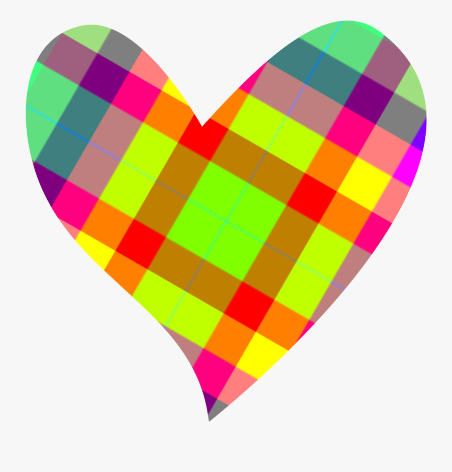 Colorful Heart Clip Art, Transparent Clipart