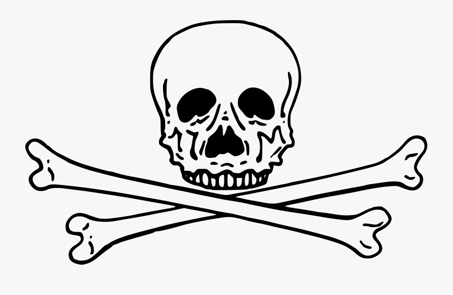 Skull And Cross Bones - Cross And Bones Transparent, Transparent Clipart