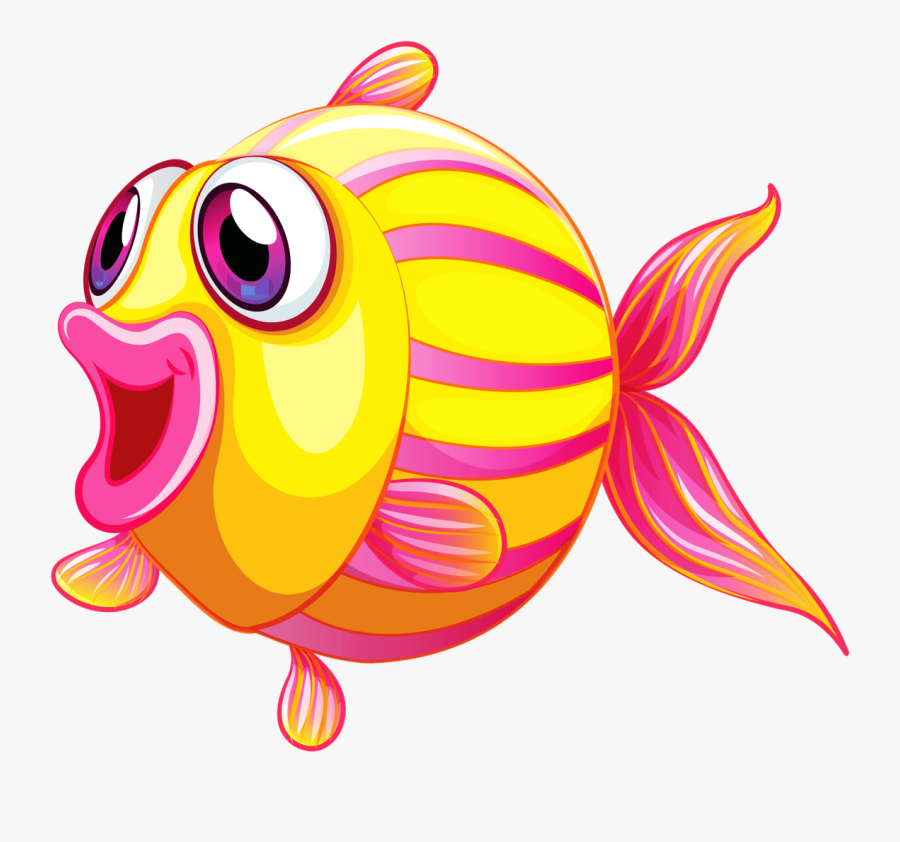 Jellyfish Clipart Underwater - Colourful Fish, Transparent Clipart