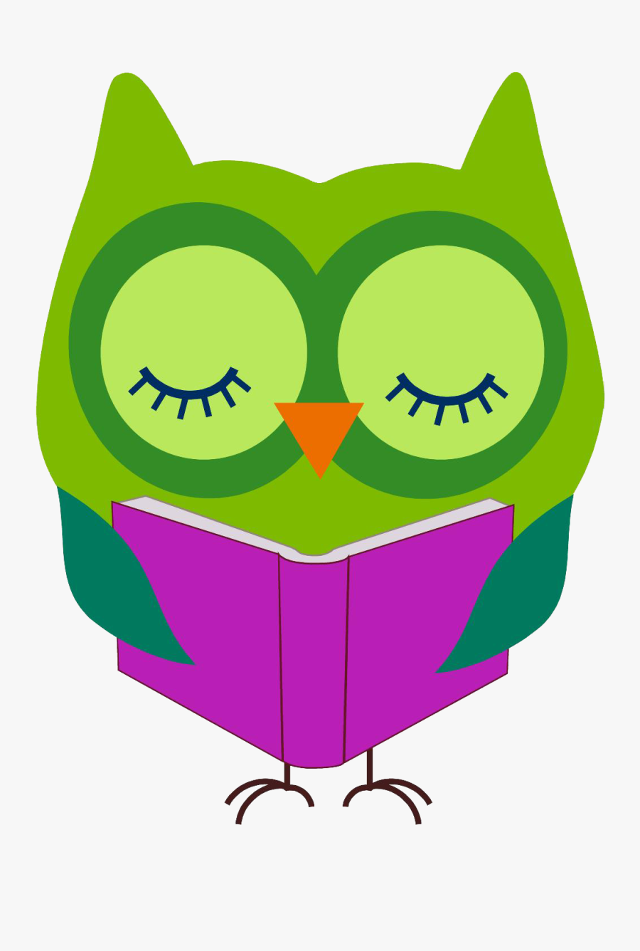 Reading Google Search Library - Owl Reading Clipart, Transparent Clipart