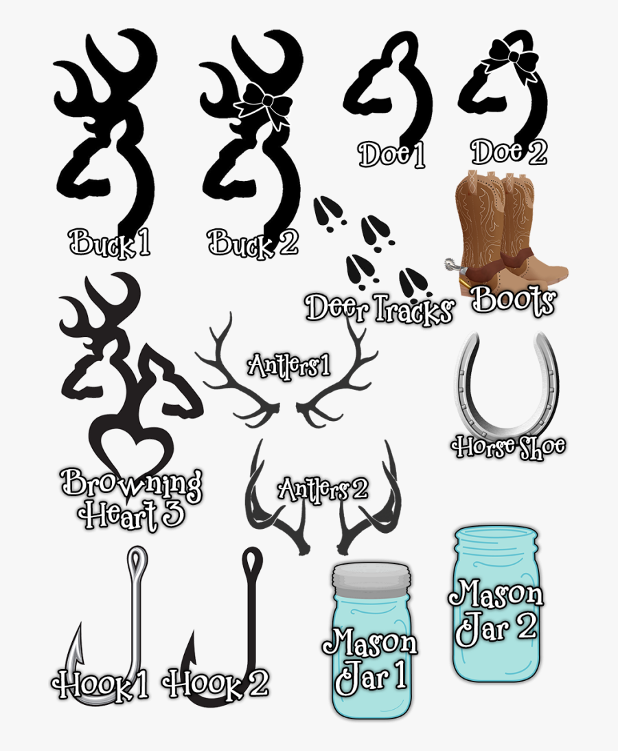 Buck And Doe Head Silhouette, Transparent Clipart