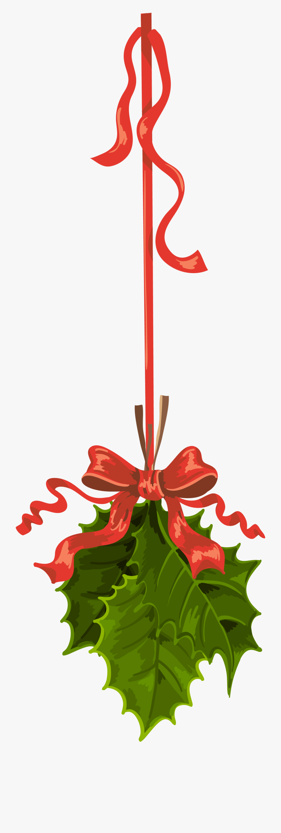 Transparent Christmas Hanging Mistletoe Png Clipart - Mistletoe Transparent, Transparent Clipart