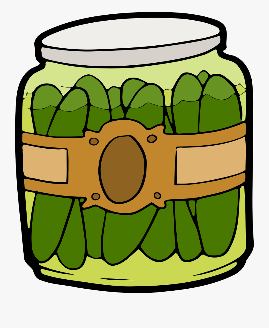 Clipart - Jar Of Pickles Clipart, Transparent Clipart