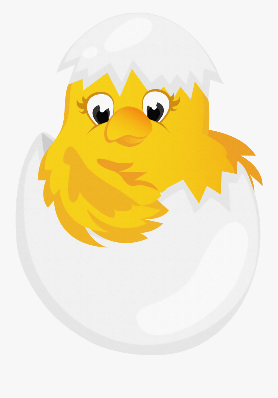 Chicken Egg Clipart - Chicken In Egg Cartoon, Transparent Clipart