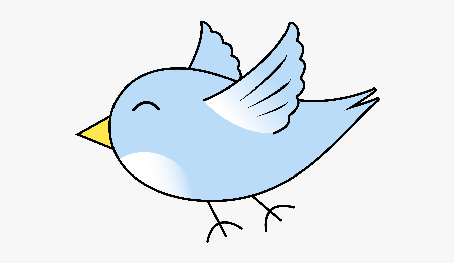 Clip Art Cute Blue Flying Bird, Transparent Clipart