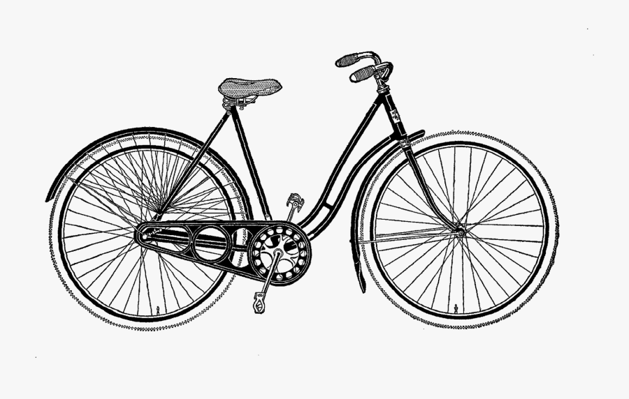 Digital Stamp Design Stock - Vintage Bike Png, Transparent Clipart