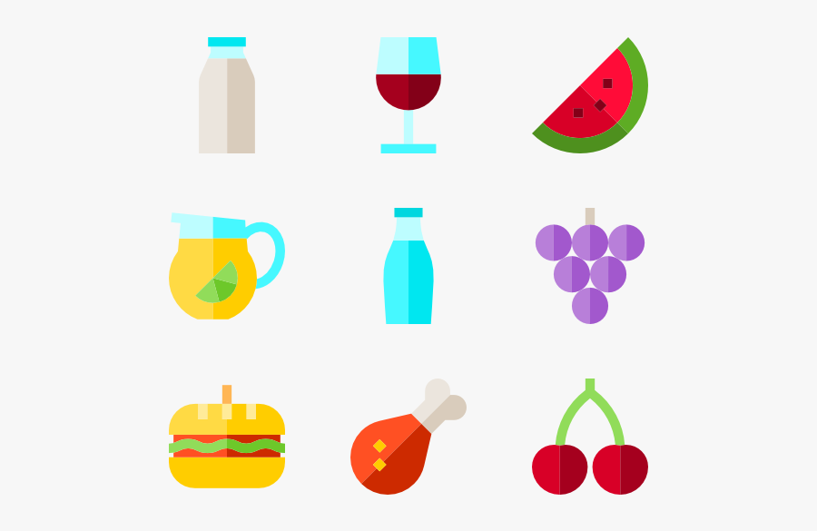 Food And Restaurant Set - Vector Icon Food Png, Transparent Clipart