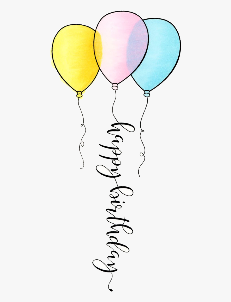 Ballon Drawing Birthday Balloon - Balloon Drawing, Transparent Clipart