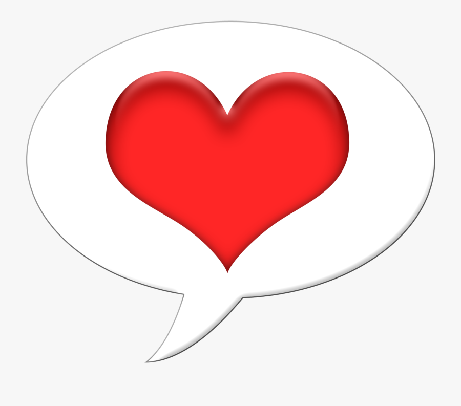 Red Heart Graphics Speech - Speech Bubble With Hearts, Transparent Clipart