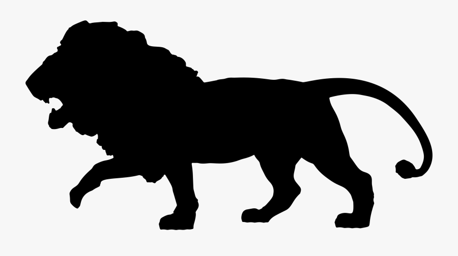 Silhouette African Wild Dog Lion Clip Art - Lion African Animal Silhouette, Transparent Clipart