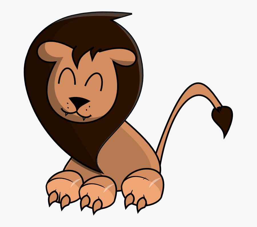 Free Cartoon Lion Clip Art - Cartoon Animal Png Download, Transparent Clipart