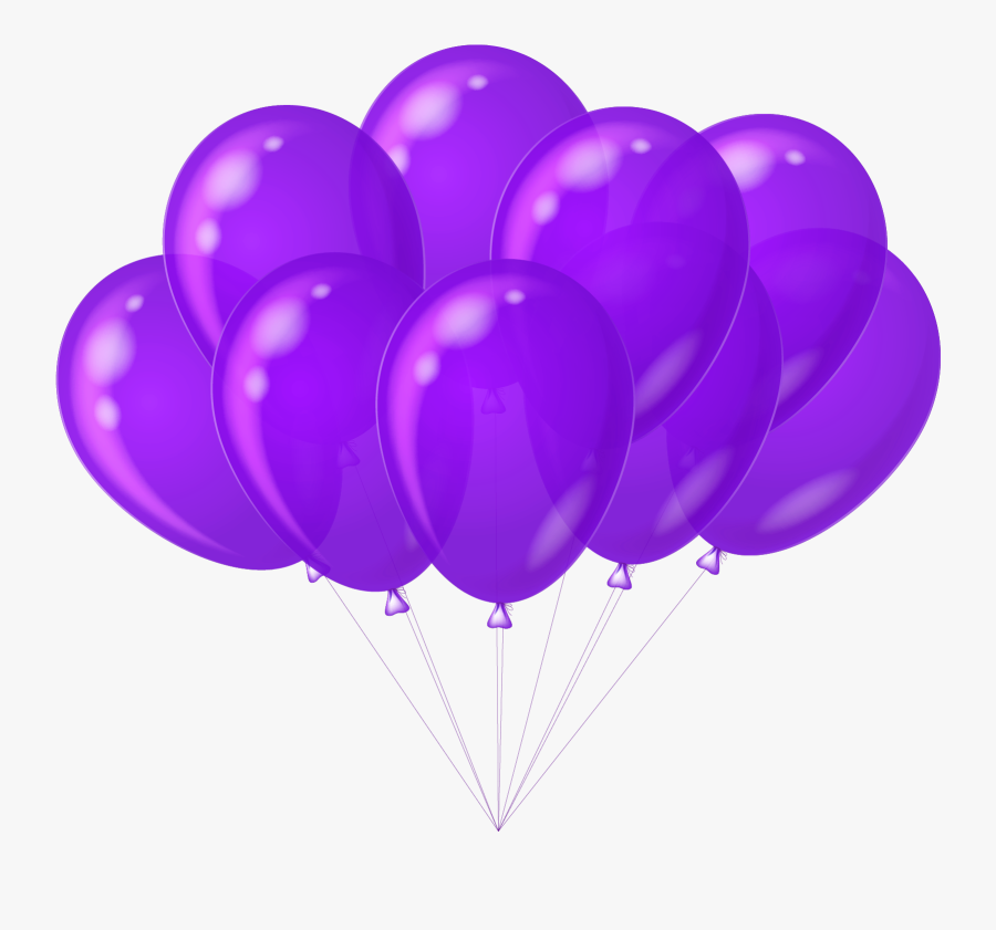 Balloon Clipart Purple Heart - Birthday Gif Pic Balloons, Transparent Clipart