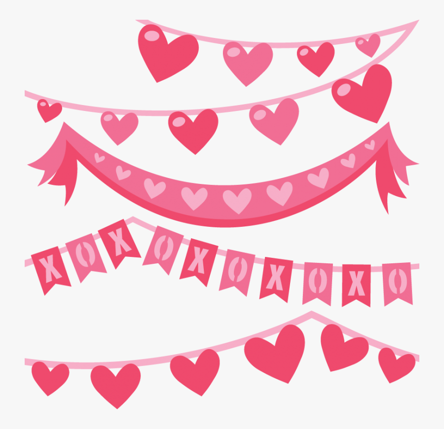February Clipart Banner - Valentines Day Banner Clipart, Transparent Clipart